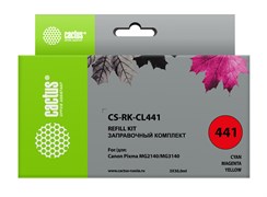 Заправочный набор Cactus CS-RK-CL441 многоцветный для Canon MG2140, MG3140 (3*30ml)