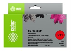 Заправка для ПЗК Cactus CS-RK-CL511 цветной Canon MP240, MP250, MP260, MP270 (3*30ml)