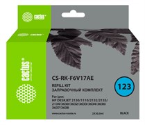 Заправочный набор Cactus CS-RK-F6V17AE (HP 123) черный для HP DeskJet 2130, 1110, 2132, 2133, 2134, 3630, 3632, 3633, 3634, 3636, 3637, 3638 (2*30 мл.)