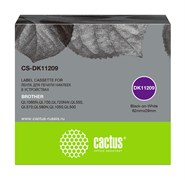 Картридж ленточный Cactus CS-DK11209 черный для Brother P-touch QL-500, QL-550, QL-700, QL-800