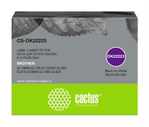 Картридж ленточный Cactus CS-DK22223 черный для Brother P-touch QL-500, QL-550, QL-700, QL-800