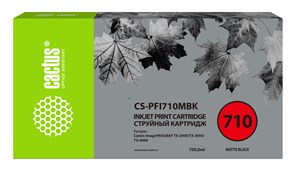 Cтруйный картридж Cactus CS-PFI710MBK (PFI-710MBK) черный матовый для Canon imagePROGRAF TX-2000, TX-3000, TX-4000 (700 мл)