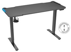 Стол Cactus CS-EDL-GBK столешница МДФ черный каркас черный, столешница 140x60 см