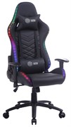 Кресло игровое Cactus CS-CHR-0099BL цвет: черный, RGB подсветка, обивка: эко.кожа, крестовина: металл пластик черный Кресло игровое Cactus CS-CHR-0099BL цвет: черный, RGB подсветка, обивка: эко.кожа, крестовина: металл пластик черный