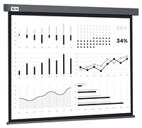 Экран Cactus Wallscreen CS-PSW-180X180-SG 1:1 настенно-потолочный белый, корпус серый (180x180 см.)