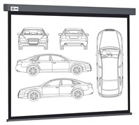 Экран Cactus Wallscreen CS-PSW-168X299-SG 16:9 настенно-потолочный белый, корпус серый (168x299 см.)