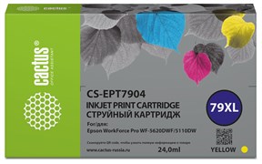 Струйный картридж Cactus CS-EPT7904 (79XL) желтый для Epson WorkForce WF-4630 Pro, WF-4640 Pro, WF-5110 Pro