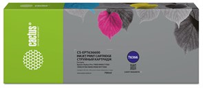 Струйный картридж Cactus CS-EPT636600 (T6366) светло-пурпурный для Epson Stylus PRO 7700, 7890, 7900, 9700 (700 мл)
