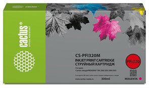 Струйный картридж Cactus CS-PFI320M пурпурный для Canon imagePROGRAF TM-200, TM-200 MFP L24ei, TM-205, TM-300 (300 мл)