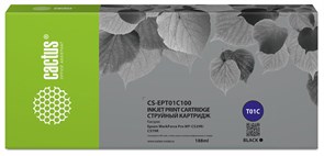 Струйный картридж Cactus CS-EPT01C100 T01C черный для Epson WorkForce Pro WF-C529RDTW, WF-C579RD2TWF, WF-C579RDTWF Pro (188 мл)