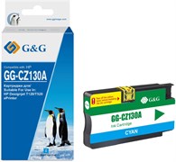 Струйный картридж G&amp;G GG-CZ130A голубой для HP DJ T120, T520 (26 мл)