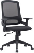 Кресло Cactus CS-MC313-BK черный сетка/ткань низк.спин. крестов. пластик Кресло Cactus CS-MC313-BK черный сетка/ткань низк.спин. крестов. пластик