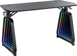Стол игровой Cactus CS-GMD-BK-RGB столешница МДФ черный каркас черный 136x60x75см Стол игровой Cactus CS-GMD-BK-RGB столешница МДФ черный каркас черный 136x60x75см