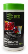 Салфетки влажные Cactus CS-T1001 для экранов и оптики (туба 100 шт) Салфетки влажные Cactus CS-T1001 для экранов и оптики (туба 100 шт)