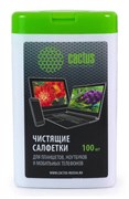 Салфетки влажные Cactus CS-T1005 для планшетов и смартфонов (туба 100 шт)